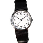 オリジナル腕時計 NATOタイプナイロンバンドウォッチ-ブラック