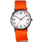 オリジナル腕時計 NATOタイプナイロンバンドウォッチ-オレンジ