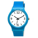 オリジナル腕時計プラスチック　カラフルウォッチ・ブルー
