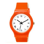 オリジナル腕時計プラスチック　カラフルウォッチ・オレンジ