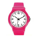 オリジナル腕時計プラスチック　カラフルウォッチ・ピンク