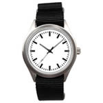 オリジナル腕時計チタン・メタルウォッチナイロンバンド-ブラック