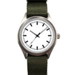 オリジナル腕時計チタン・メタルウォッチナイロンバンド-オリーブ