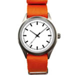 オリジナル腕時計チタン・メタルウォッチナイロンバンド-オレンジ